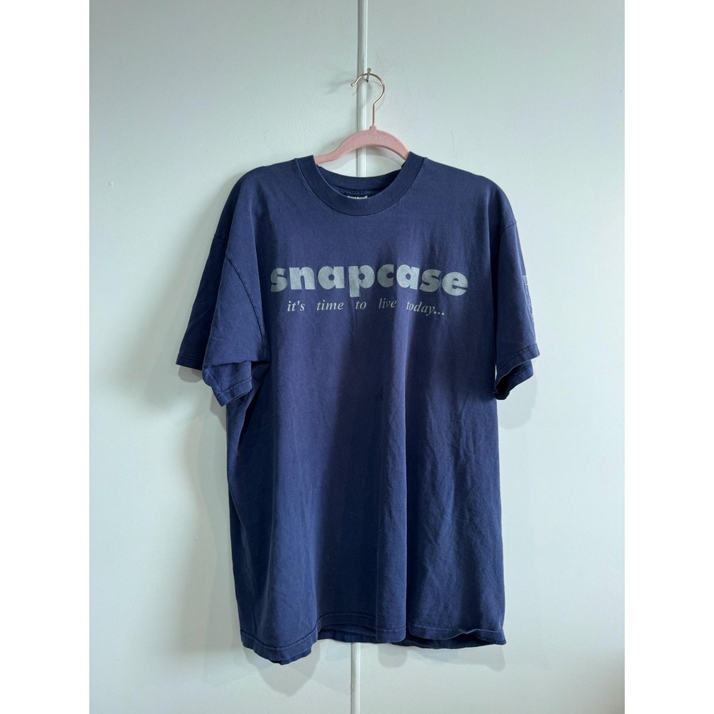 Vintage Snapcase Incarnation Shirt Mens Large Blue Hardcore Band‎ T-Shirt 90s